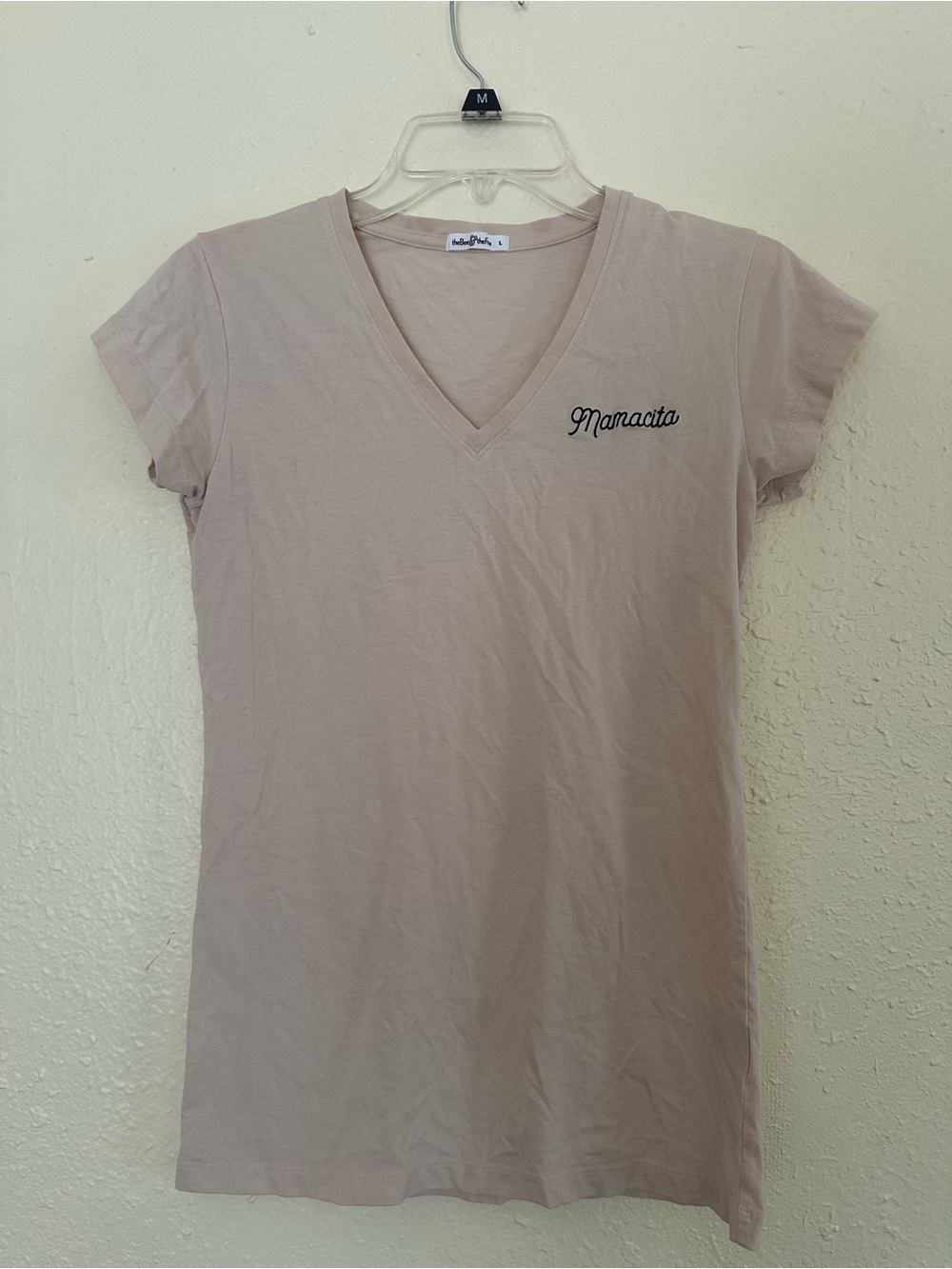 Mamacita V-Neck Tee in Taupe